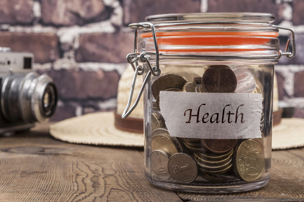 Medical bills and savings jar